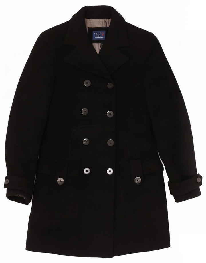 Cappotto Doppiopetto Donna Trussardi Jeans IT 42 Medio Lana Nero