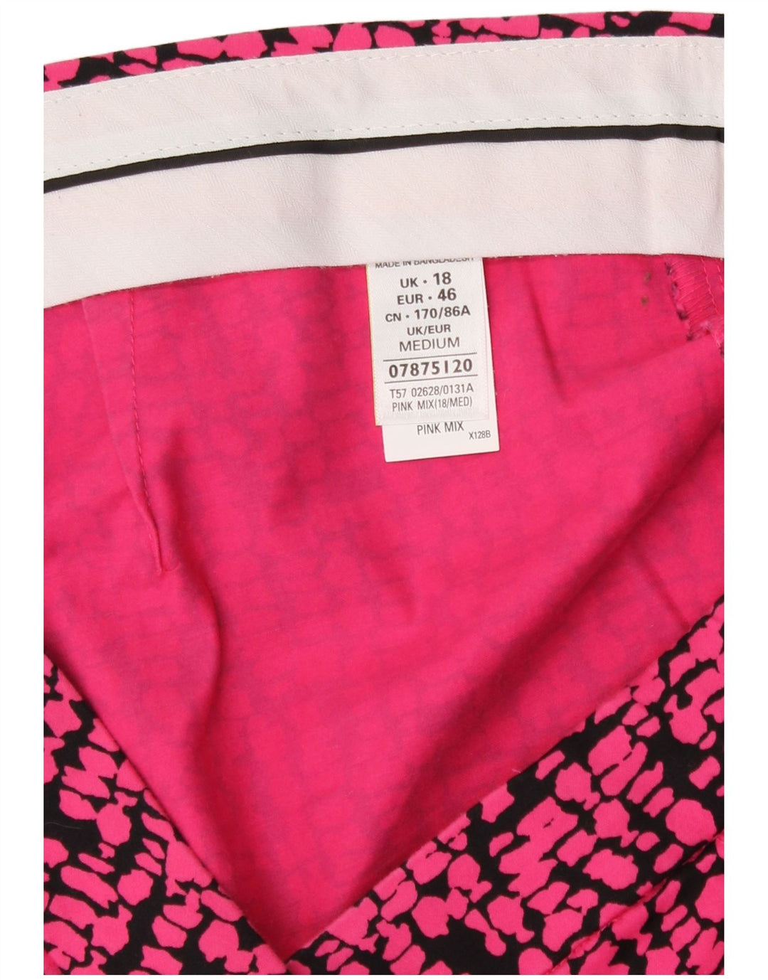 Pantaloni corti Marks & Spencer da donna con motivo astratto UK 18 XL W38 L25 P
