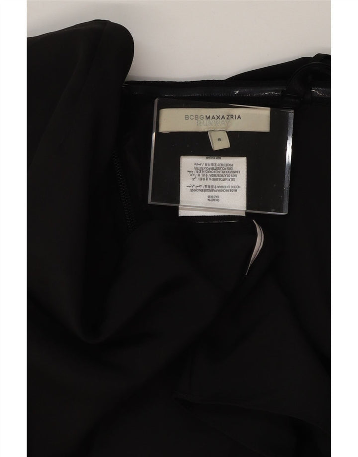 BCBGMAXAZRIA Womens Abstract Pattern Asymmetric Sundress UK 6 XS Black Vintage BCBGMAXAZRIA and Second-Hand BCBGMAXAZRIA from Messina Hembry 