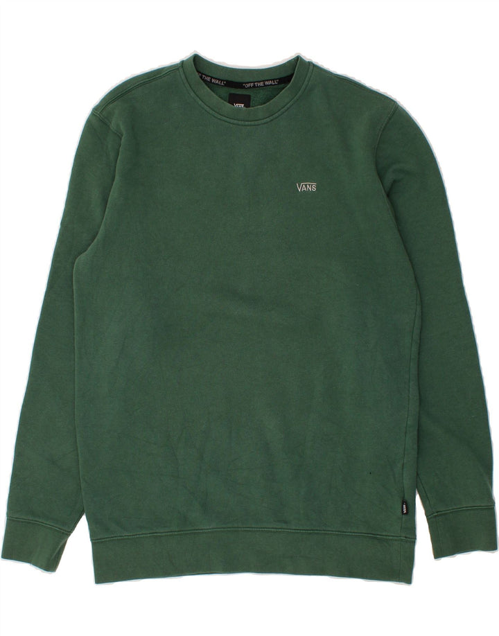 Felpa da uomo VANS in cotone verde medio