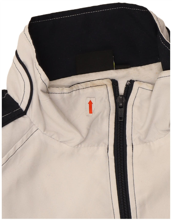 DIADORA Womens Tracksuit Top Jacket UK 16 Large White Colourblock