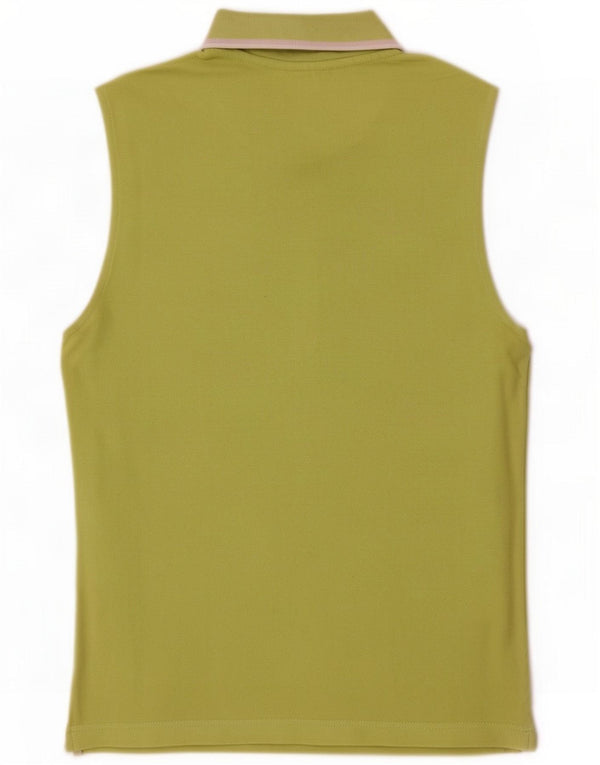 Lacoste Womens Sleeveless Polo Shirt Size 38 Medium Green