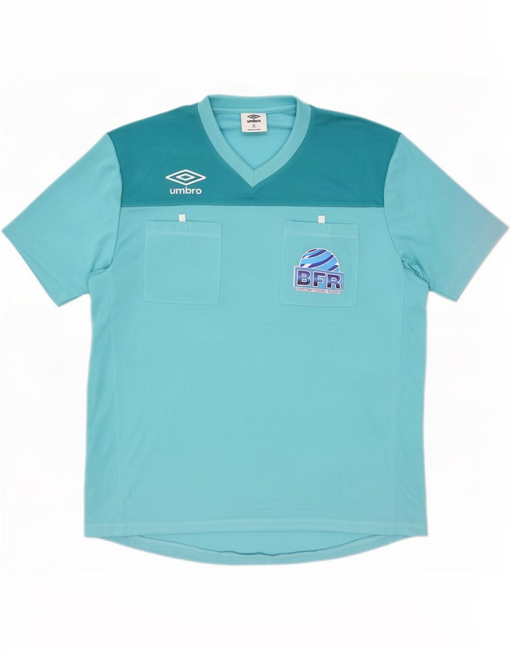 T-shirt grafica da uomo Umbro Top XL Blu in poliestere color block