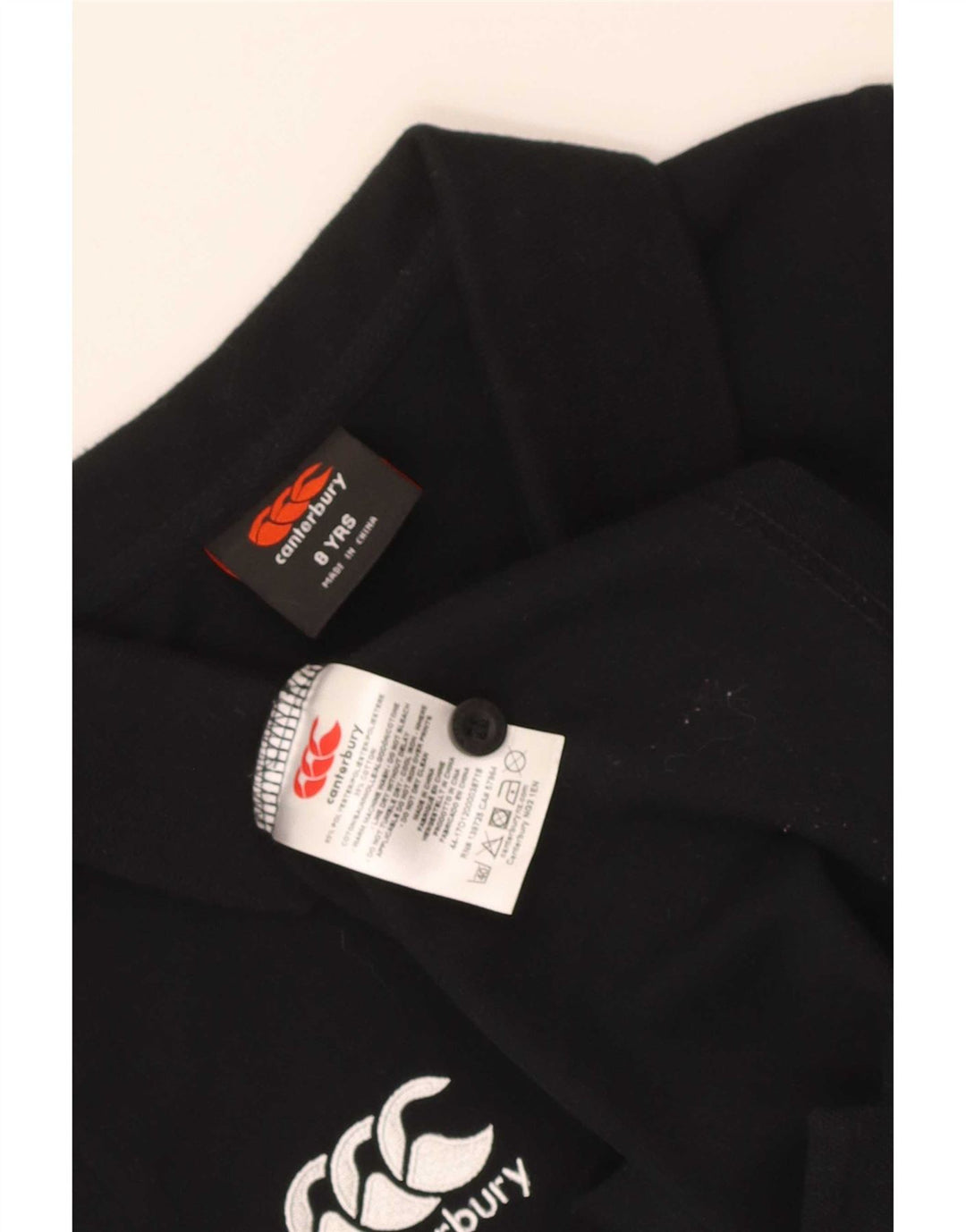 Polo da bambino Canterbury 7-8 anni in poliestere nero
