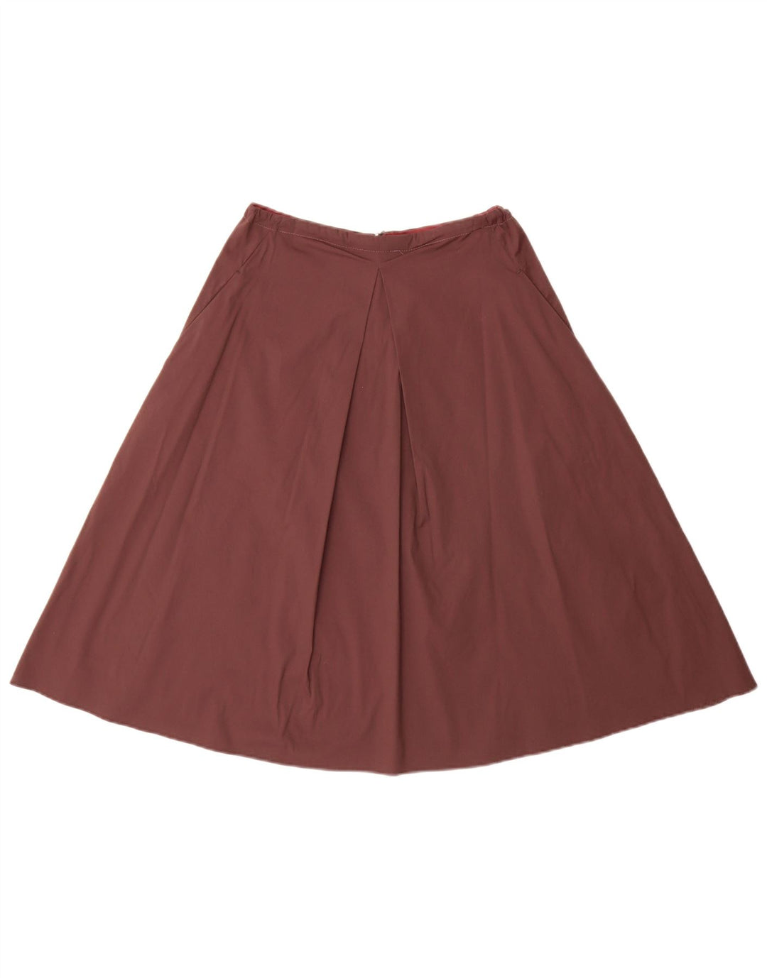 Gonna a pieghe vintage da donna W26 piccola marrone