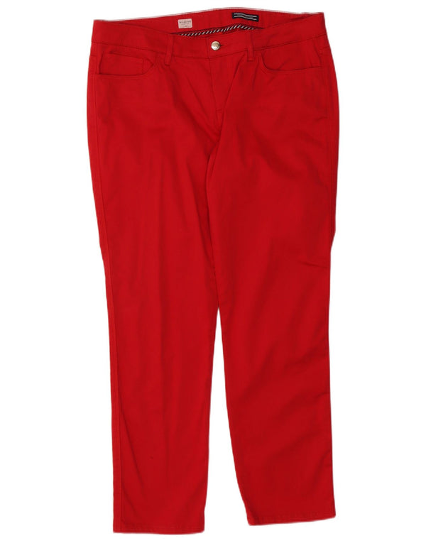 Pantaloni casual slim fit Tommy Hilfiger da donna Milano RW W33 L27 cotone rosso