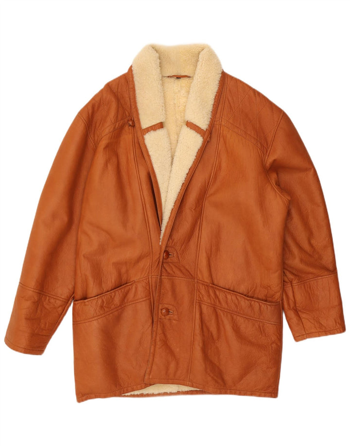 Cappotto da uomo in shearling VINTAGE IT 50 Shearling grande marrone