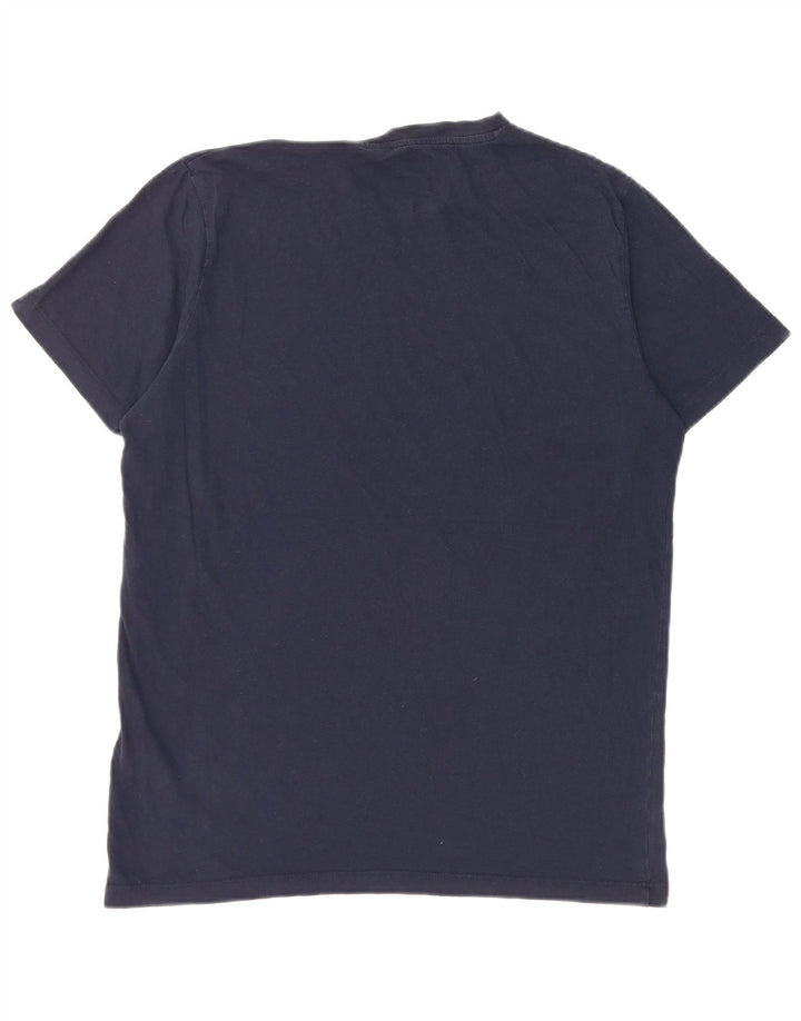 JACK & JONES T-shirt da uomo Top media in cotone blu navy