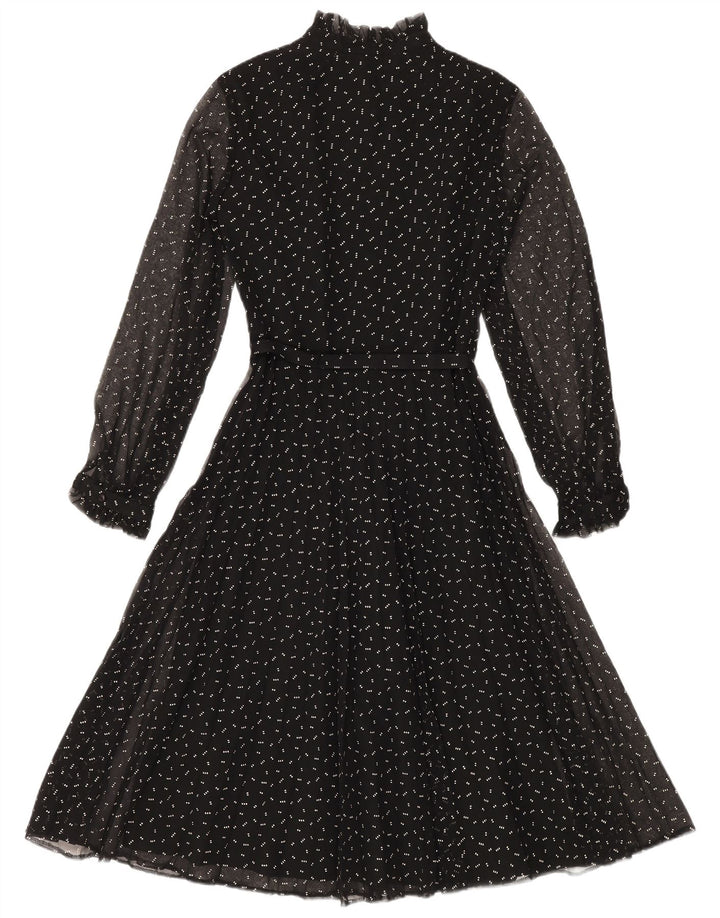 Abito lungo da donna a maniche lunghe MARKWALD EU 36 piccolo poliestere maculato nero