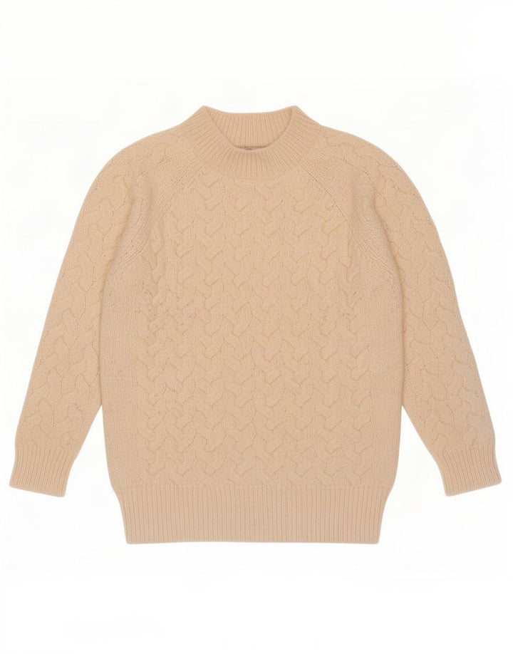 Maglione maglione a collo alto da donna Marks & Spencer UK 14 Beige medio