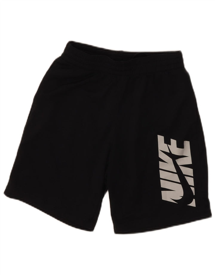 Pantaloncini sportivi con grafica NIKE da ragazzo 7-8 anni in poliestere nero