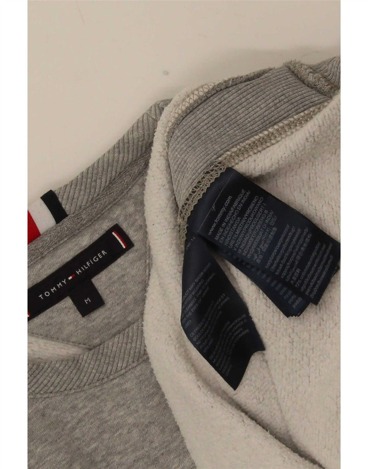 Felpa grafica da uomo Tommy Hilfiger Maglione cotone grigio medio