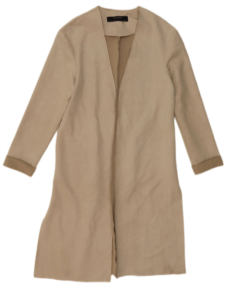 Cappotto oversize aperto da donna Zara UK 6 XS Poliestere beige