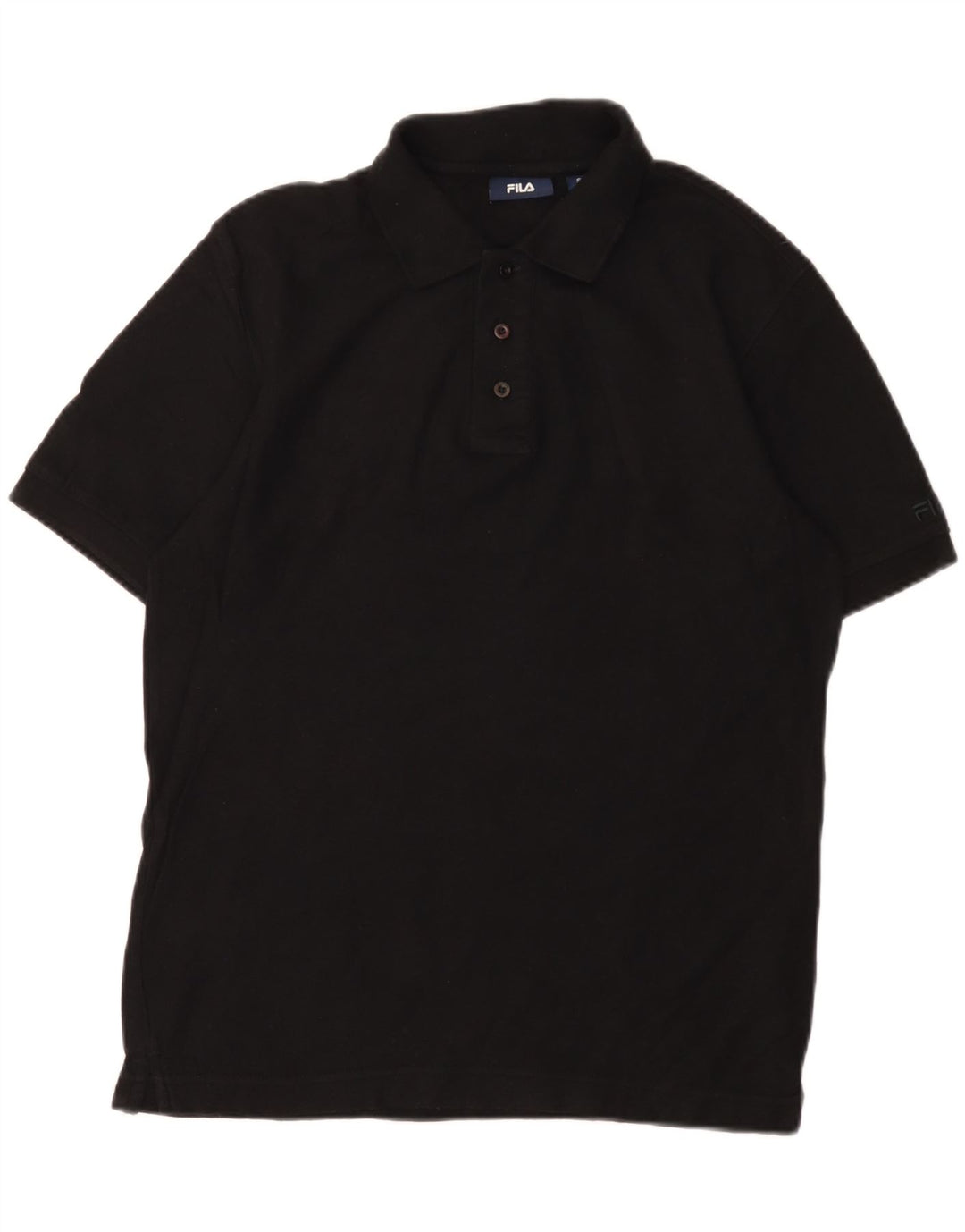 Polo da uomo Fila Small in cotone nero