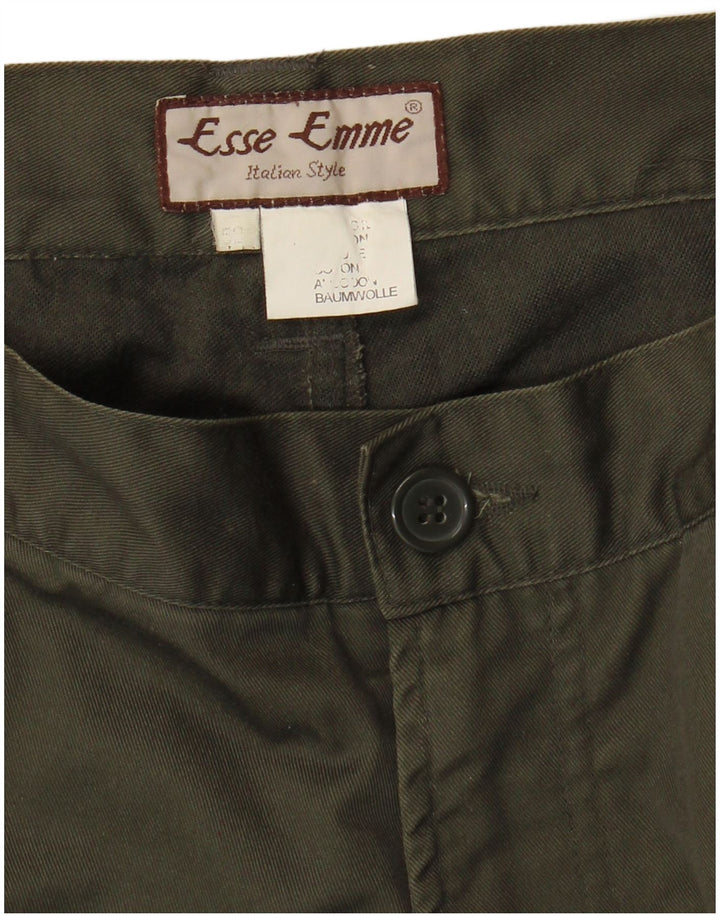 ESSE EMME Pantaloni cargo dritti da uomo IT 52 XL W36 L30 Cotone kaki