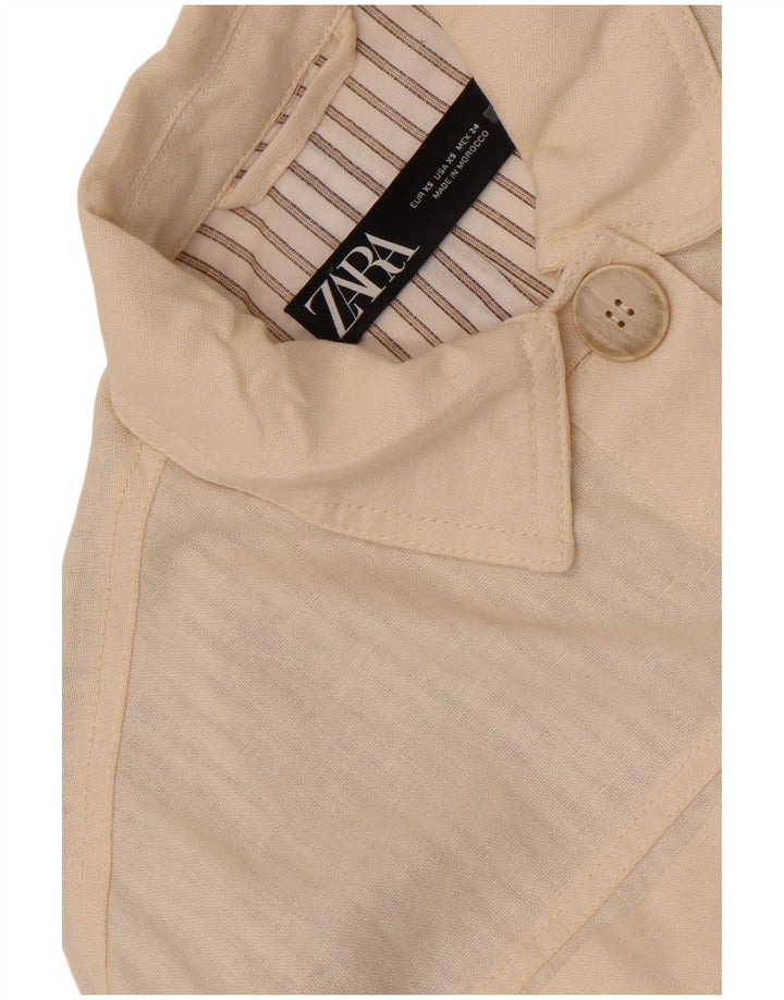 Giubbotto bomber oversize corto da donna Zara UK 6 XS bianco sporco