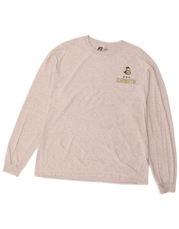 RUSSELL ATHLETIC Mens UCF Knights Graphic Top Long Sleeve UK 46/48 XL Grey