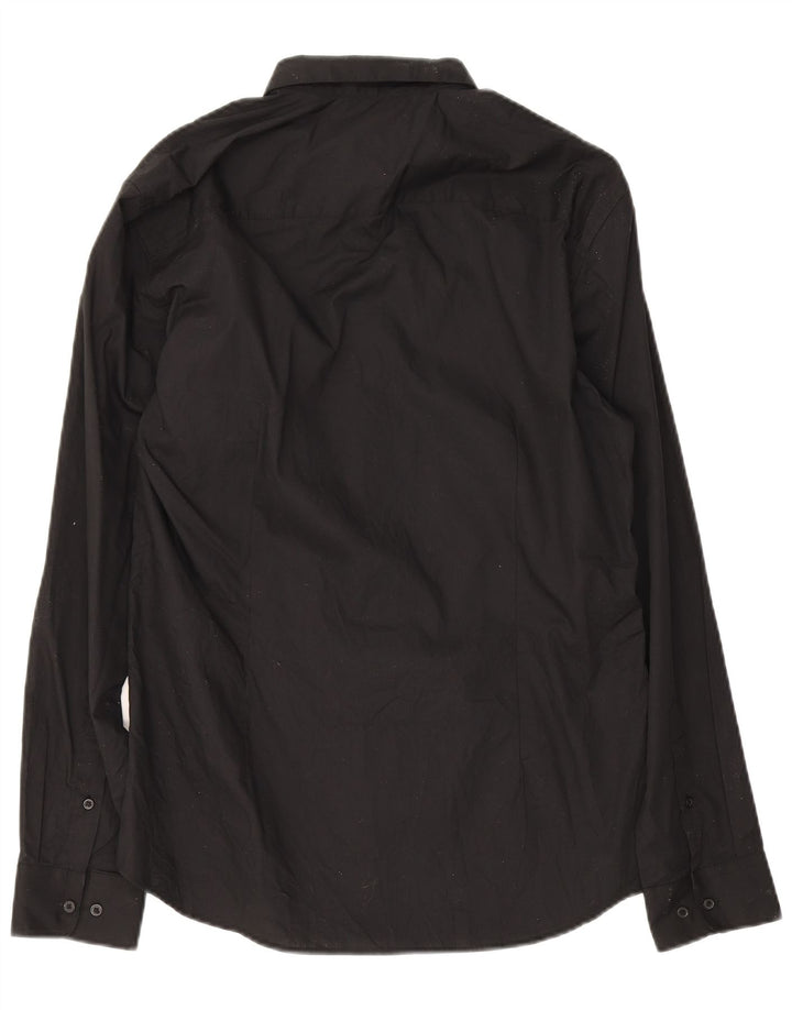 Camicia da uomo Jack & Jones grande in cotone nero