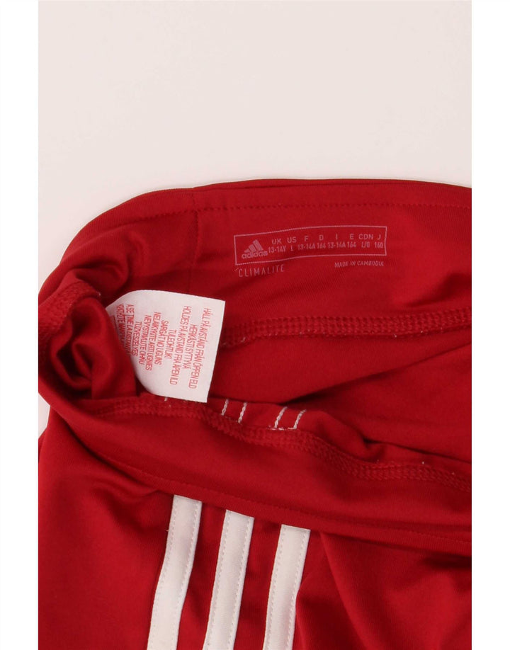 Leggings Adidas Climalite Bambina 13-14 Anni Poliestere Rosso