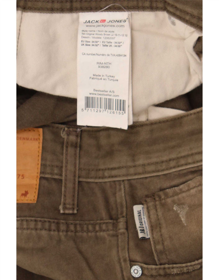 Jeans da uomo Tim Slim Jack & Jones W34 L32 cotone kaki
