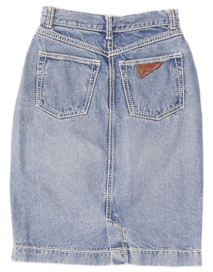 Gonna di jeans da donna VINTAGE W24 XS in cotone blu