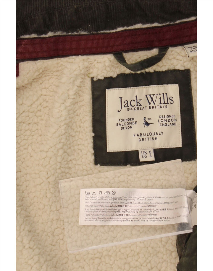 JACK WILLS Womens Utility Jacket UK 8 Small Green Cotton Vintage Jack Wills and Second-Hand Jack Wills from Messina Hembry 
