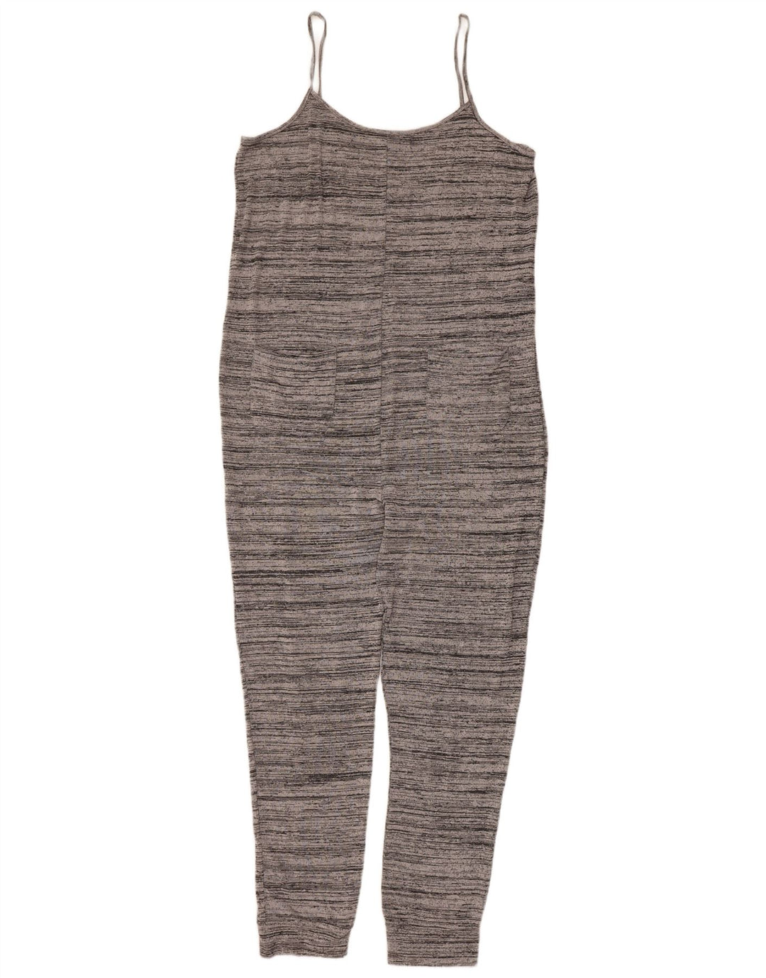 Tuta senza maniche da donna Topshop UK 12 Viscosa a righe grigio medio