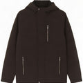 Calvin Klein Giacca a vento con cappuccio da uomo UK 36 Small Nero Poliestere