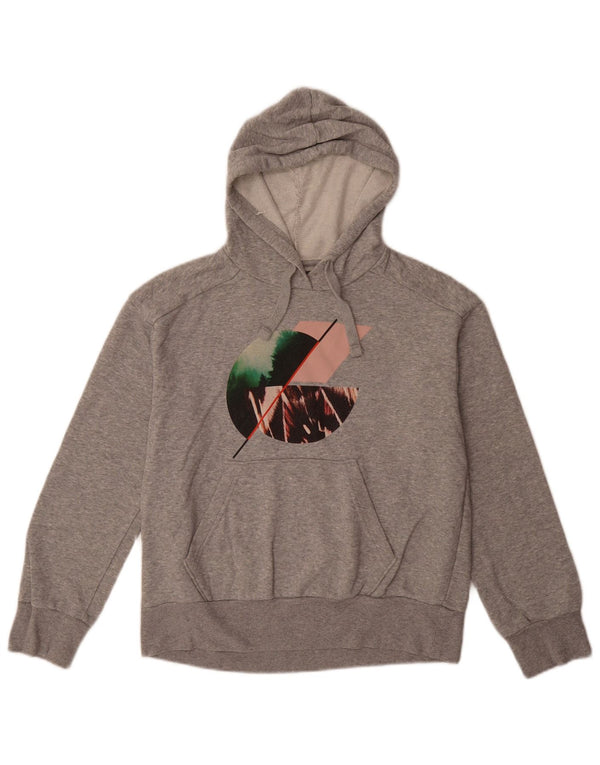 PRANA Maglione con cappuccio grafico oversize da donna UK 6 XS Grigio