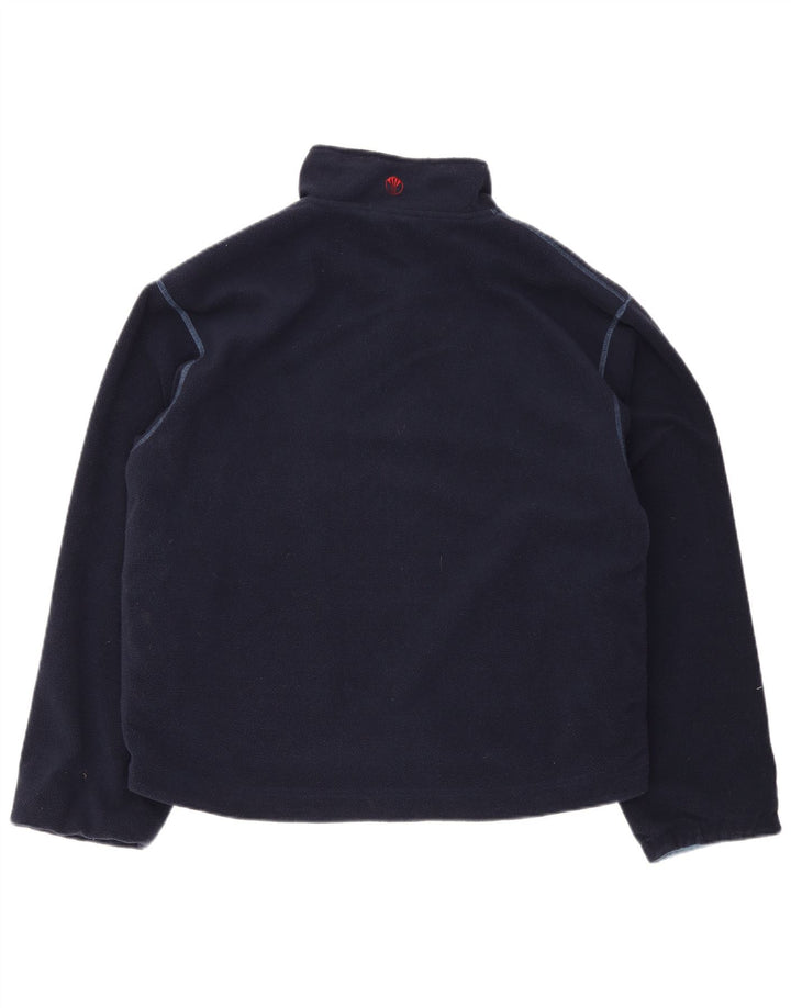 Maglione in pile reversibile da uomo con zip e collo Fat Face medio poliestere blu navy
