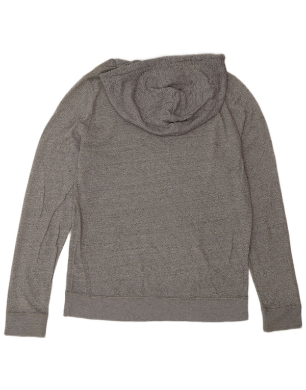 Maglione con cappuccio Muscle da uomo di Abercrombie & Fitch, cotone chiazzato grigio grande