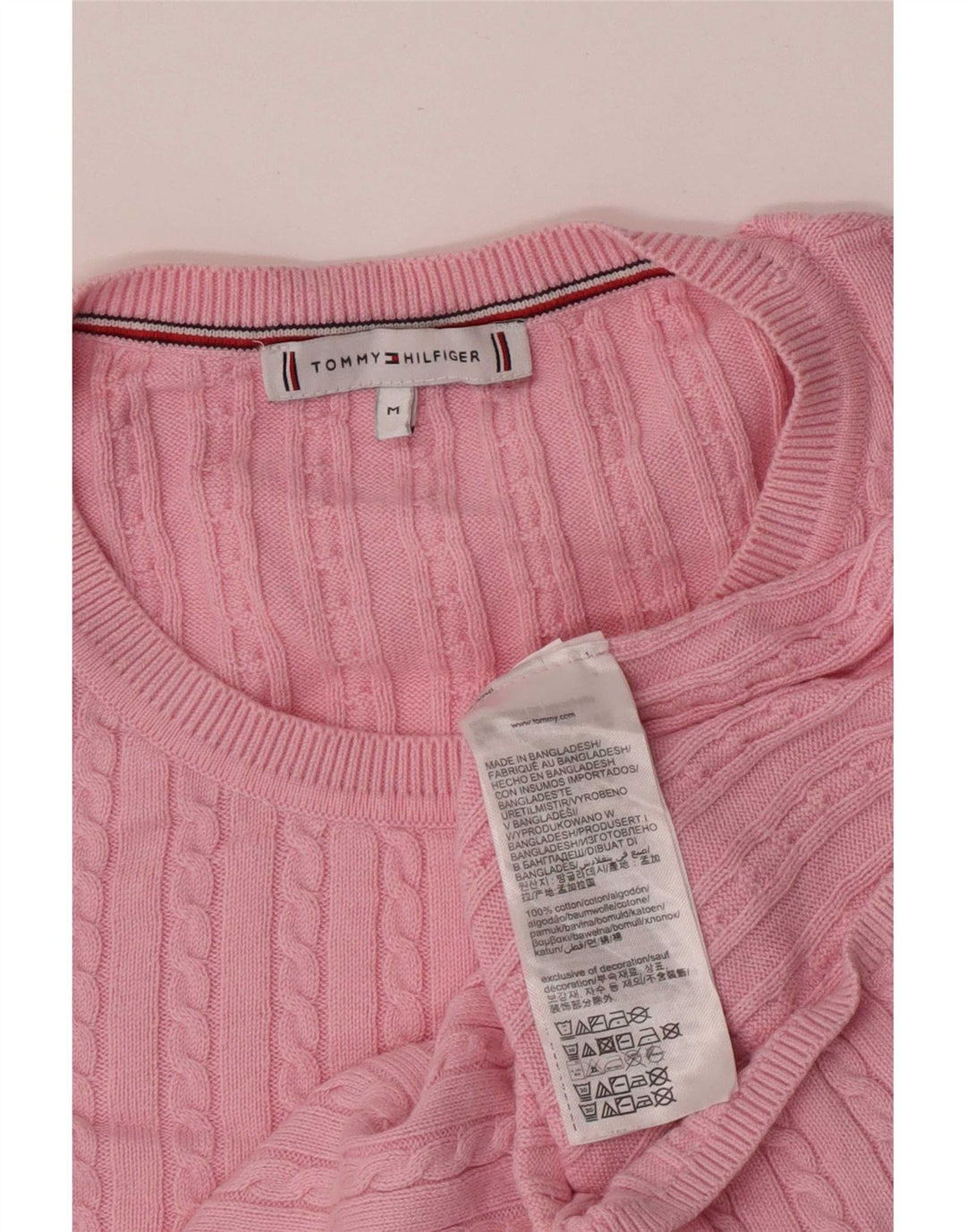 Tommy Hilfiger Uomo Maglione con scollo a barca Maglione in cotone rosa medio