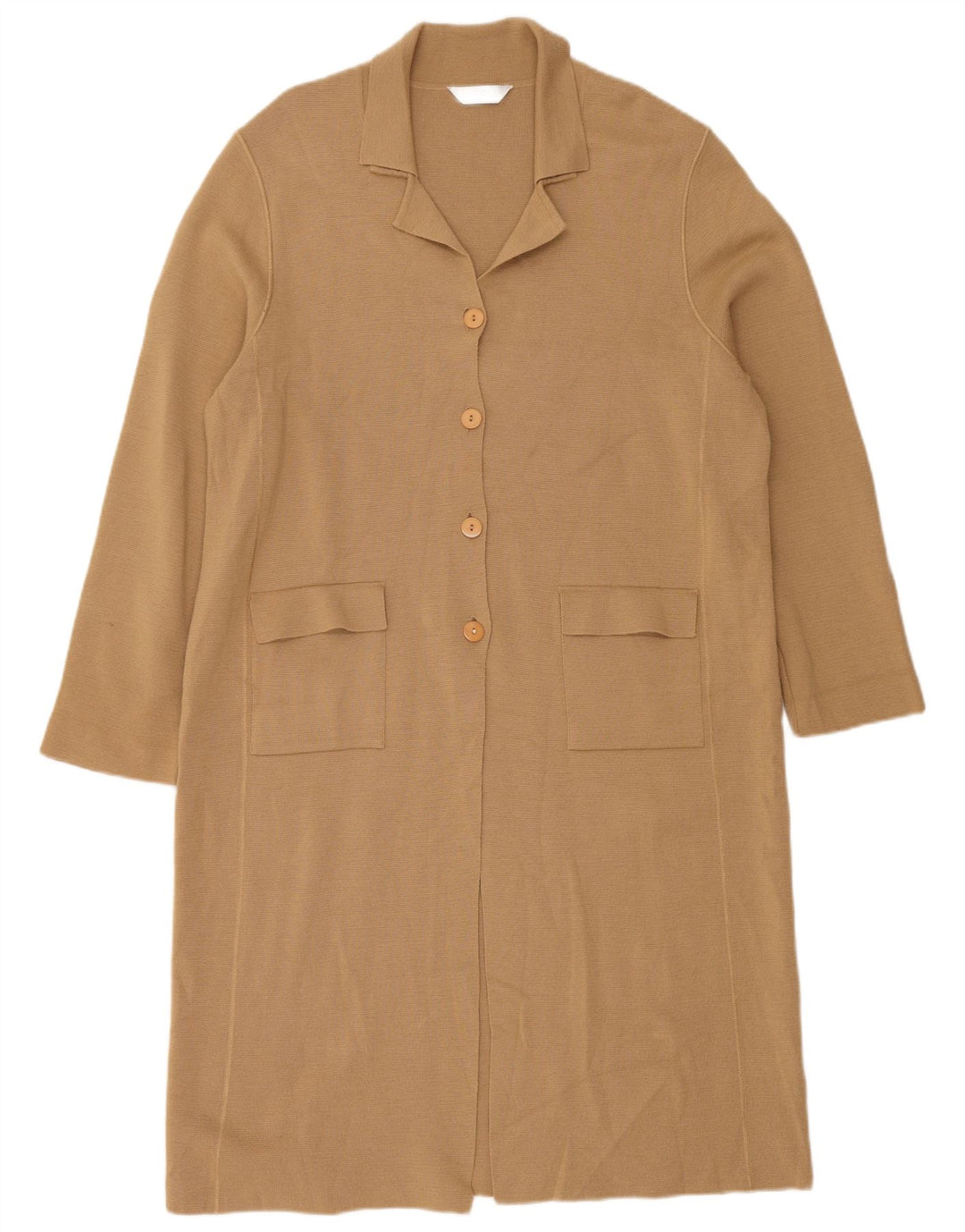 Maglione cardigan lungo da donna Marks & Spencer UK 12 Beige medio