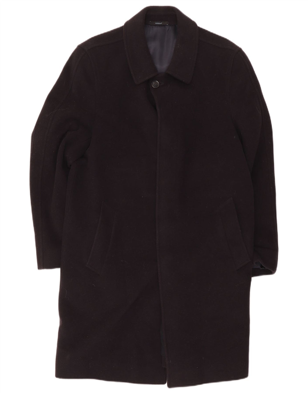 Cappotto da uomo Douglas UK 38 lana nera media