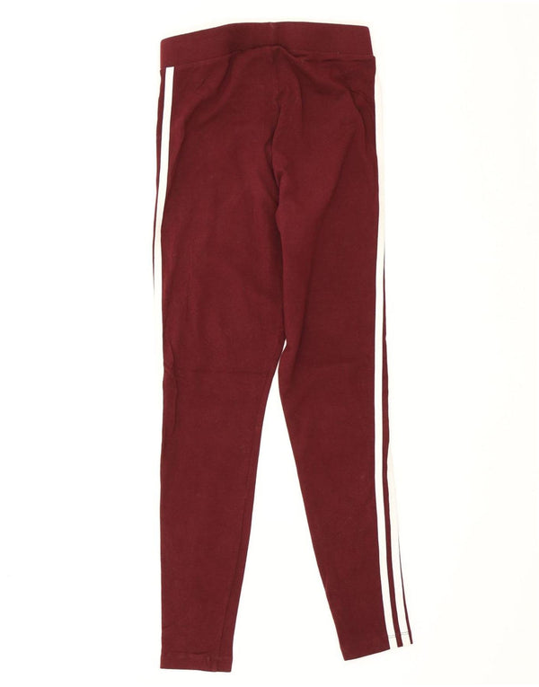 Adidas Leggings da donna UK 10 piccoli in cotone bordeaux