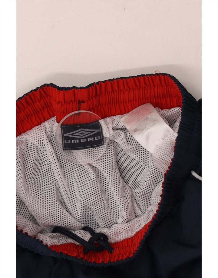 Pantaloncini sportivi grafici da uomo Umbro medio poliestere blu navy