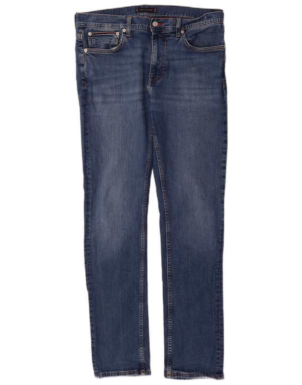 Jeans dritti da uomo Tommy Hilfiger W34 L34 cotone blu