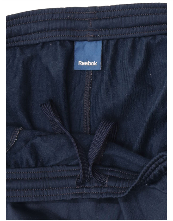 Pantaloni da tuta da uomo Reebok Large in poliestere blu navy