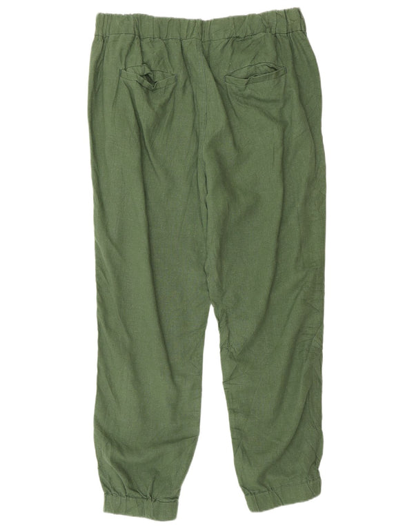 Pantaloni casual da jogging da donna J. Crew US 10 Large W32 L27 Lino verde