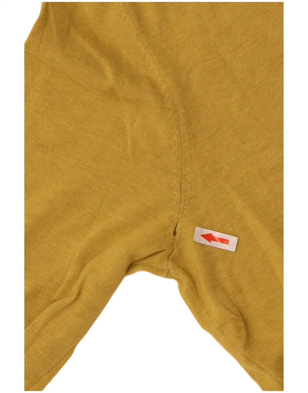 Massimo Dutti Maglione da uomo con scollo a V grande in cotone giallo