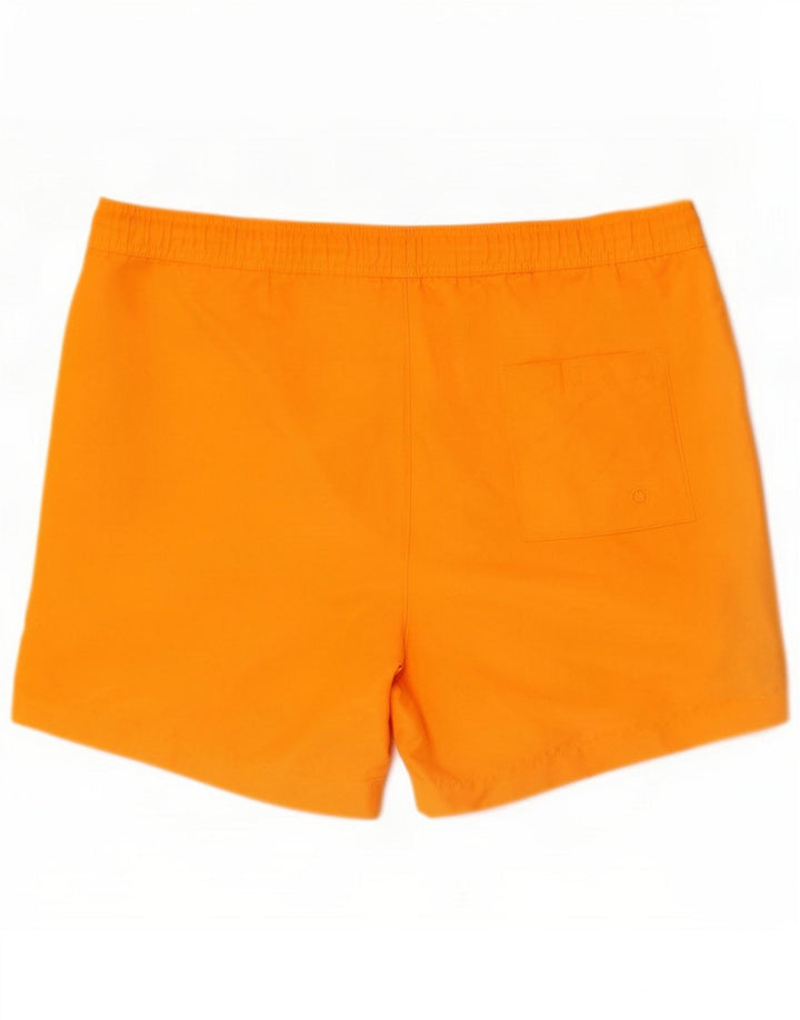 Pantaloncini da bagno con grafica da uomo Calvin Klein Medium Orange Colourblock