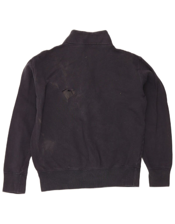 Felpa Champion da uomo con collo con zip, maglione medio, cotone blu navy