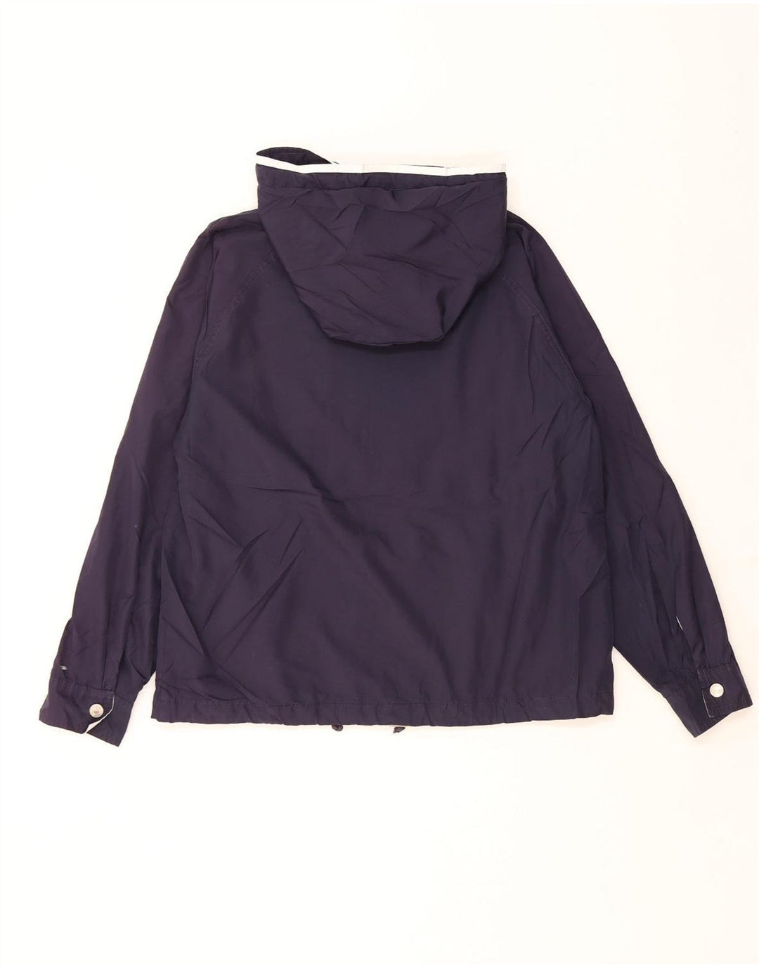 Giacca antipioggia con cappuccio da donna EDDIE BAUER UK 14 poliestere medio blu navy
