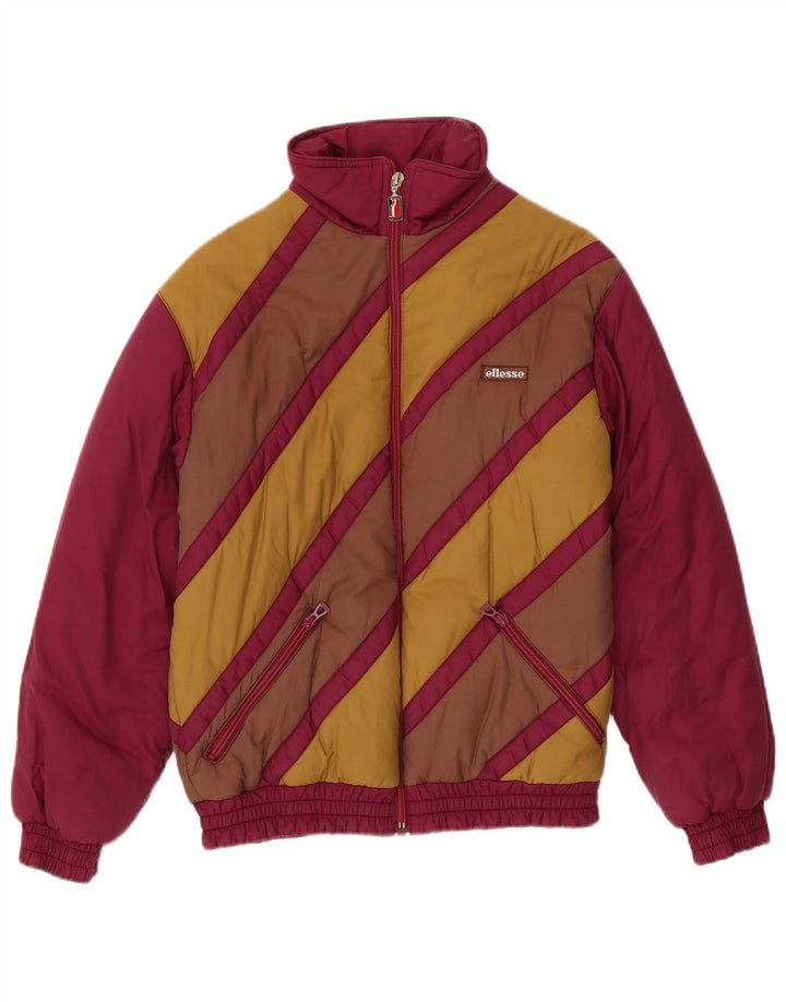 Giacca imbottita da donna Ellesse EU 40 Cotone color block bordeaux medio