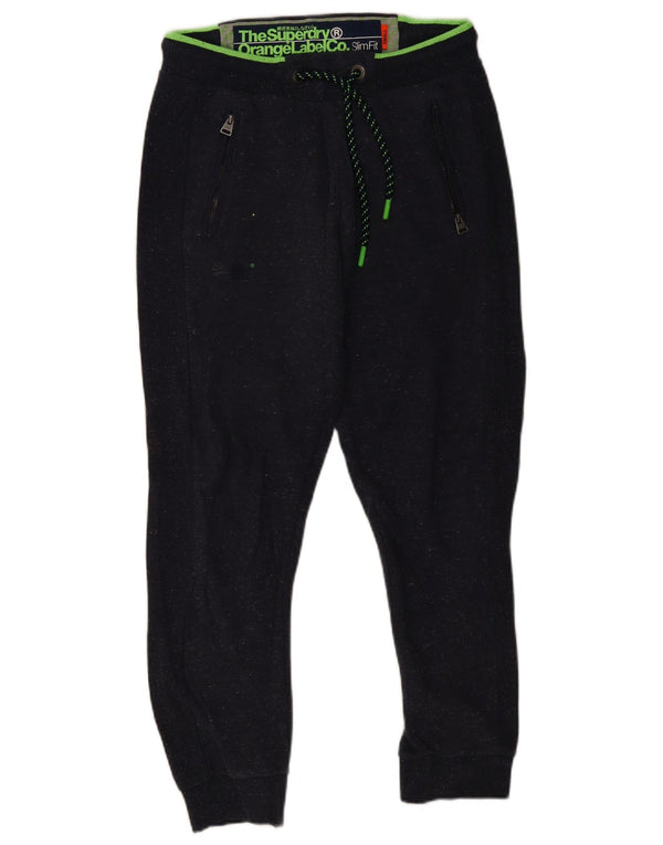 Pantaloni da tuta da uomo slim fit Superdry Joggers piccoli blu navy screziati