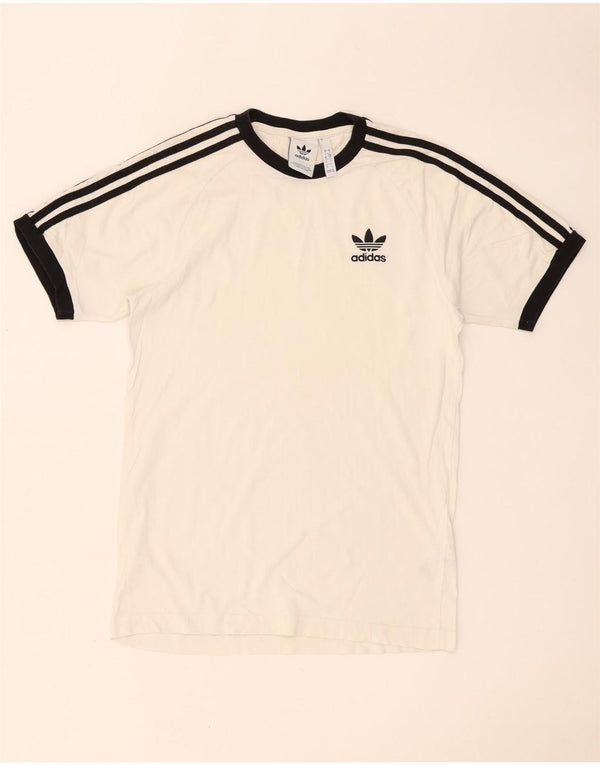 T-shirt da uomo Adidas Top Small in cotone bianco