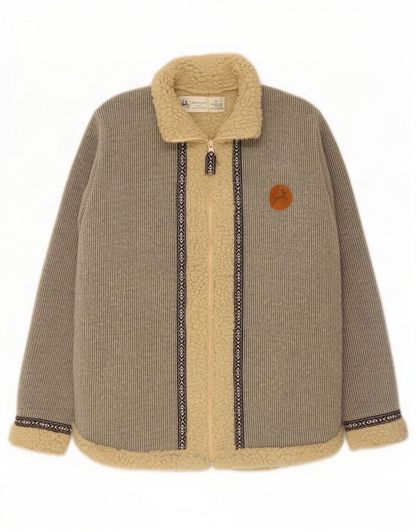 Giacca Sherpa da uomo Lapponia UK 42 XL Poliestere geometrico grigio