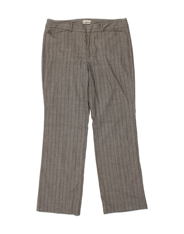 DOCKERS Womens Straight Casual Trousers US 14 XL W36 L31 Grey Striped