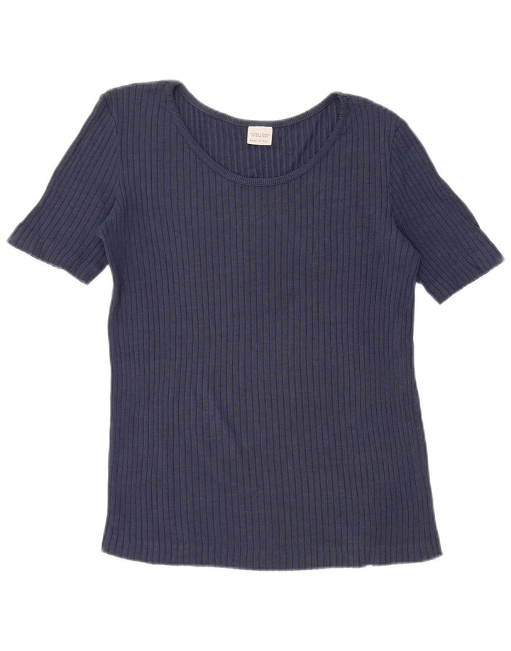 T-shirt da donna Benetton Top UK 12 medio blu navy