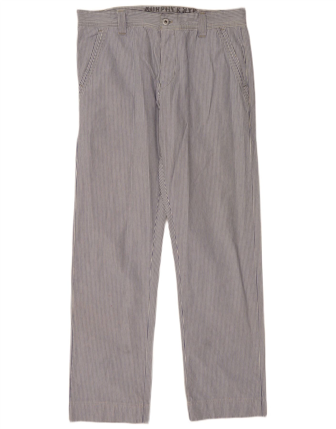 Pantaloni chino da uomo MURPHY & NYE Sailmakers W36 L32 Gessato blu